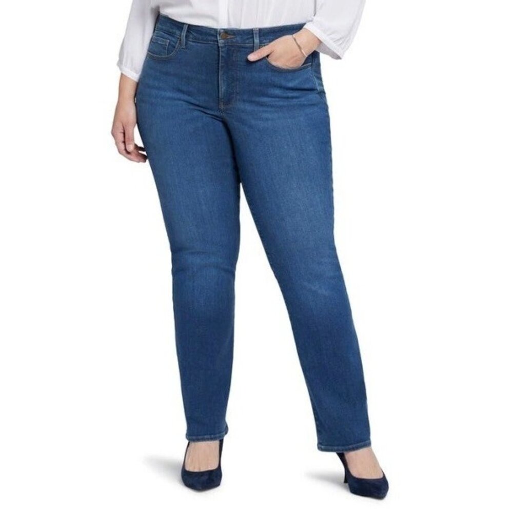 NEW NYDJ Womens Plus 24W‎ Slim Bootcut Jeans Lift Tuck Presidio Wash Denim